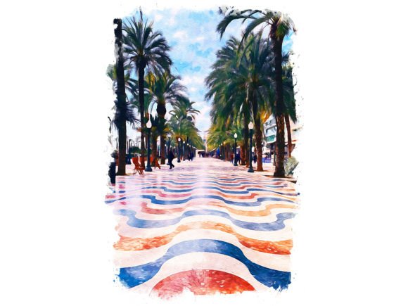 Alicante Spain Unique Watercolor: A Visual Designer’s Take on Real-World Editorial Use