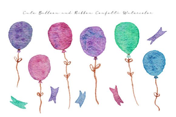 Cute Balloons with Ribbons Watercolor: A Brand Designer’s Review of This Playful Illustration