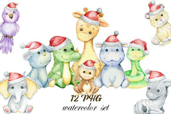 Cute Watercolor Animals of Africa Png Review