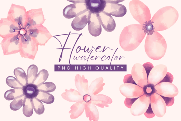 Flower Watercolor Pack for Crafting & Handmade Business Use