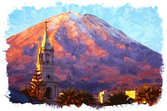 h1Arequipa South America Watercolor Illustrations for Digital Sellers/h1