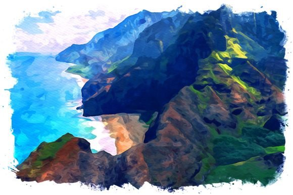 Kauai U.S.a. Watercolor Illustrations Capture Island Charm for Local Branding