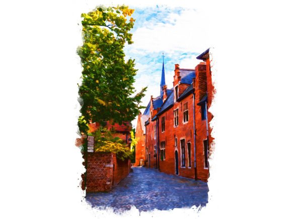 Leuven Belgium Unique Watercolor Illustrations for Real Design Projects