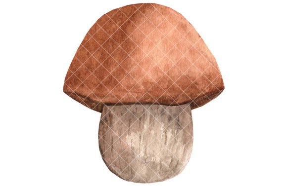 Mushroom, Watercolor Illustration: A Soft, Organic Touch for Branding and Visual Projects
