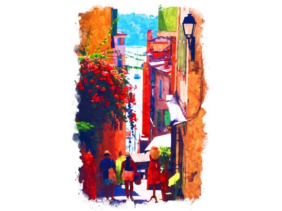 Nice France Unique Watercolor Illustrations Review
