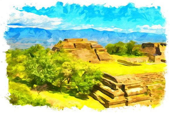 Oaxaca South America Watercolor Illustrations for Crafters
