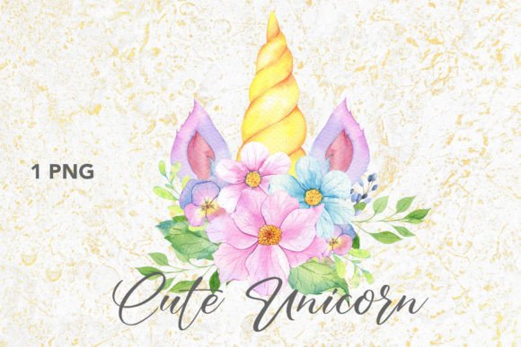 Rainbow Unicorn Watercolor Illustration for Branding and Creative Projects