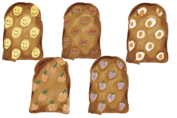 Santabread Toast Procreates Watercolor Illustrations for Cozy Branding