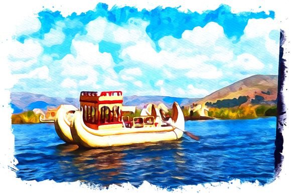 Titicaca South America Watercolor Illustrations for Modern Branding