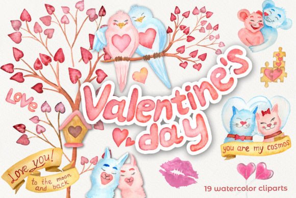 Valentine's Day Watercolor Cliparts: A Designer’s Honest Review for Real Embroidery Use
