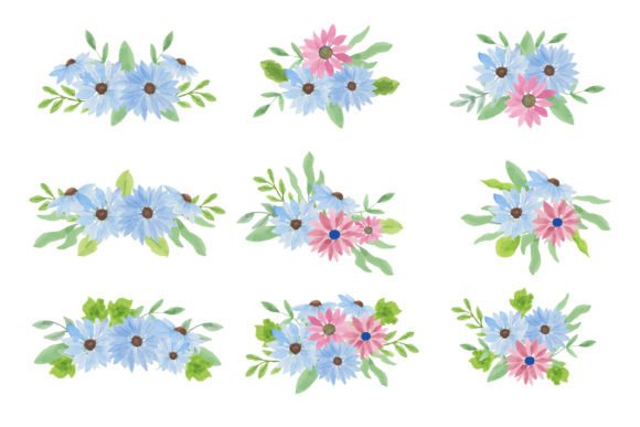 Watercolor Blue Flower Illustration Adds Soft Charm to Local Branding