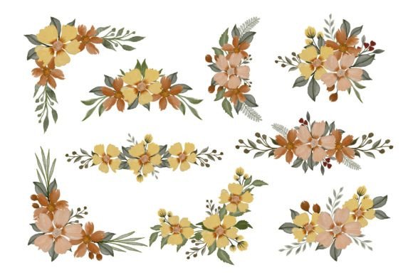 Yellow Watercolor Floral Frame: A Fresh Illustration for Blog & Editorial Design